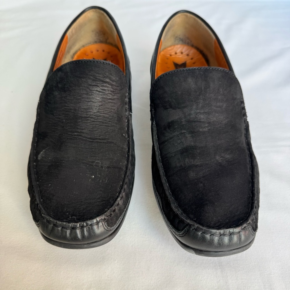 MEPHISTO Baduard Black Suede Leather Slip-On Loafers Shoes Men's 10.5